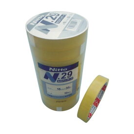 (まとめ) 日東電工 セロハンテープ No.9 NEW 18mm×35m NO29-18 1パック(10巻) 〔×3セット〕