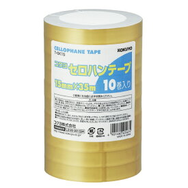 （まとめ買い）コクヨ セロハンテープ工業用 15mm×35m 10巻入 T-SK15 〔×3〕【北海道・沖縄・離島配送不可】