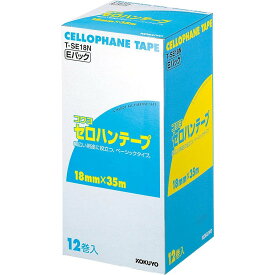 （まとめ買い）コクヨ セロハンテープ 大巻き お徳用Eパック 18mm 12巻入 T-SE18N 〔×3〕【北海道・沖縄・離島配送不可】