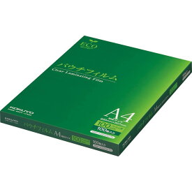 コクヨ ラミネートフィルム パウチフィルム 100ミクロン A4サイズ 100枚 MSP-F220307N【北海道・沖縄・離島配送不可】