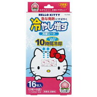 日本製 japan 紀陽除虫菊 ハローキティ 冷やし増す 冷却シート16枚入 ももの香り〔まとめ買い6個セット〕…