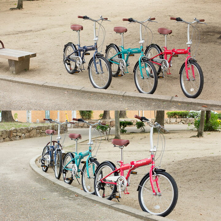 楽天市場】TESTA 20インチ 折りたたみ自転車 シマノ6段変速 FKG206-48 