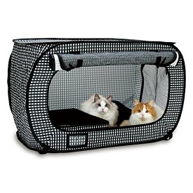 猫壱 D-culture 猫用ゲージ ポータブル ケージ ブラック【代引不可】【北海道・沖縄・離島配送不可】