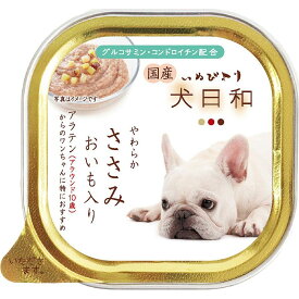 （まとめ買い）わんわん 犬日和 やわらかささみ おいも入り (アラウンド10歳)100g 犬用フード 〔×32〕 【北海道・沖縄・離島配送不可】