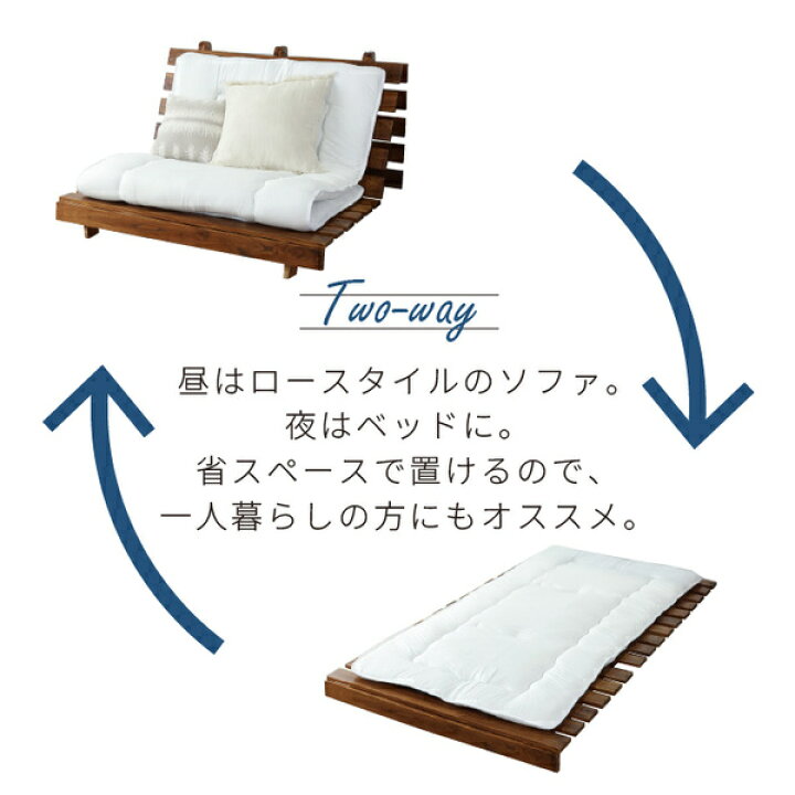 楽天市場】すのこソファーベッド & ふとんセット セミダブル 組立式 