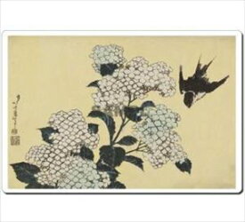 【メール便発送】浮世絵マウスパッド 4007 葛飾北斎 紫陽花に燕 Japan Ukiyoe MousePad【代引不可】