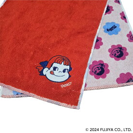 不二家 公式 アメイジングペコフェイスタオル 綿 ペコちゃん ペコ ぺこちゃん キャラクター タオル フェイスタオル かわいい