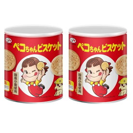 不二家 公式 ペコちゃんどこでもビスケット保存缶（2缶セット） 102g 2缶入 ぺこちゃん 非常食 長期保存 お菓子 防災食 保存食 防災用品 備蓄 常備品 常備菓子