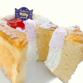 不二家 FUJIYA プレミアムミルキークリームシフォン（あまおう苺） 誕生日 ギフト 洋菓子 お祝い スイーツ 冷凍 自宅ケーキ 手土産 ミルキー Milky