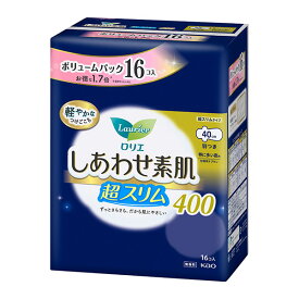 ロリエ　しあわせ素肌　ボリュームパック　超スリム　特に多い夜用40cm　羽つき 16個　3パックセット(医薬部外品) KO 花王