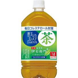 サントリー 伊右衛門プラスコレステロール対策（機能性表示食品） 1L×12本入り (1ケース) (KT)
