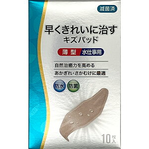 【管理医療機器】早くきれいに治すキズパッド薄型水仕事用 10枚入 PP