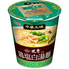 明星　中華三昧タテ型　中國料理北京　鶏塩白湯麺 62g×12個入り(1ケース)（AH）