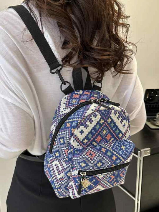 楽天市場】リュック レディース 幾何学模様 バックパック きれいめ 