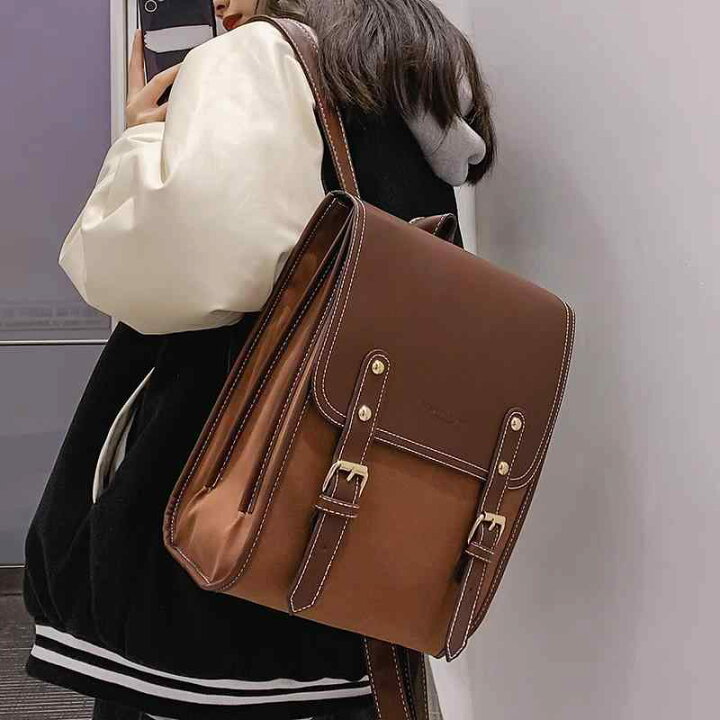 楽天市場】リュック レディース かわいい スクエア型 縦型 ランドセル 