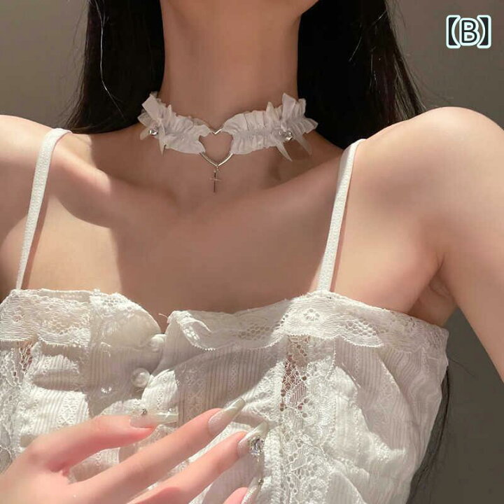 ホワイト 5 枚の花びらのつぼみレース チョーカー ブライダル レース ネックチェーン - Cozylace レザーチョーカーカラー  レースストラップネックレスネックレスネックリング牽引チェーンセクシーな牽引ロープ Pu レザー首輪 (Col チョーカー 首輪 ネックレス レースチョーカーカラー女性ネックストラップネックレス レディース