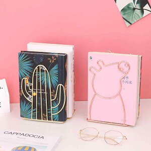 ブックエンド ブックスタンド 本立て 仕切り 金属製 ワイヤーアート 文具 卓上収納 デスク整理 サボテン ローズ ゴールド おしゃれ かわいい シンプル ハイセンス 雑貨 インテリア 飾り 装飾