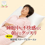 スロープピロー・エアー 蒸れにくい 洗える 日本製 大型傾斜枕 眠りの悩みに寄り添うまくら 頭上げ睡眠 …