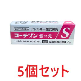 【指定第2類医薬品】コーチゾン雪の元S（6g）5個セット しっしん ひび あかぎれ かゆみ止め 置き薬 配置薬 常備薬 奈良 雪の元