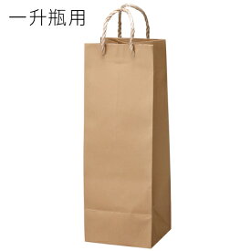 【贈答用にぴったり】手提げ紙袋(1800ml箱物・1本用)【無地・茶色】