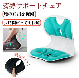 P10倍！姿勢サポートチェア 腰らく 骨盤矯正サポートチェア 姿勢矯正 腰サポートチェア 姿勢が良くなる 腰痛予防 姿勢サポート チェア 猫背予防 腰痛改善 高反発メモリー綿 姿勢が良くなる 軽量 持ち運び便利 大人用 男女兼用 母の日 父の日 プレゼント