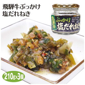 飛騨高山 飛騨牛 お土産 飛騨牛ぶっかけ塩だれねぎ 210g×3個 飛騨牛 ブランド牛 おみやげ 岐阜 お土産 ご飯のおとも 鍋 湯豆腐 ふく福