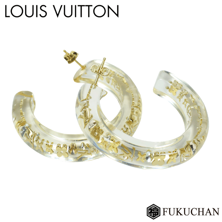 LOUIS VUITTON ルイヴィトン クリアゴールド フープ ピアス LOUIS VUITTON ルイヴィトン フープピアス ピアス・ブルーミング