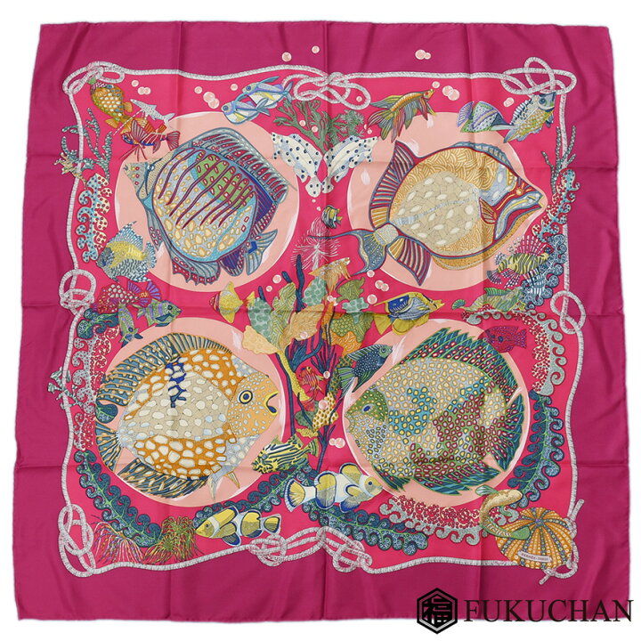 楽天市場】HERMES エルメス スカーフ カレ90 大判スカーフ ピンク系  