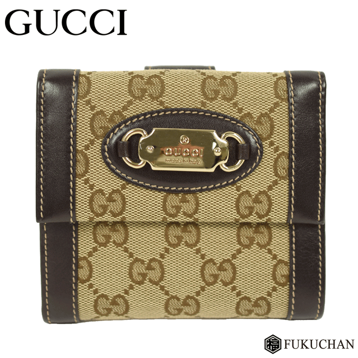 GUCCI グッチ　GGキャンバス　折り財布　Wホック財布 楽天市場】GUCCI グッチ 小銭入れ付きダブルホック2つ折り長