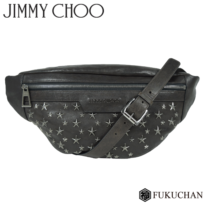 JIMMY CHOO スタースタッズ レザーボディーバッグ DERRY