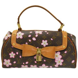 ◆69800円 → 57800円◆LOUIS VUITTON ルイヴィトン モノグラム チェリーブロッサム サックレトロPM 2003年 春夏 村上隆コラボ ハンドバッグ M92012 レディース【中古】≪送料無料≫