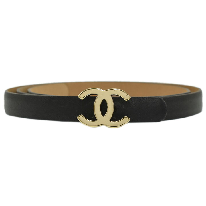 楽天市場】CHANEL シャネル ベルト ココマーク ラムスキン ブラック  