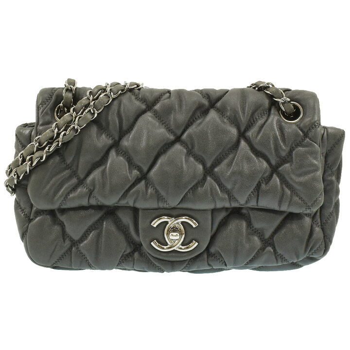 楽天市場】CHANEL シャネル バブルキルト フラップバッグ Wチェーン  
