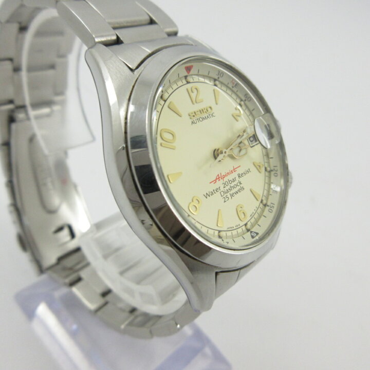 楽天市場】SEIKO セイコー アルピニスト 4S15-6000 SS/AT アイボリー  