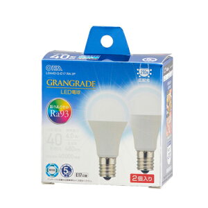 (��)�I�[���d�@ LED�d�� ���`�iRa93/40�`����/�����F/480lm/4.0W/E17/�L�z��210°/���`���Ή�/�f�M�ގ{�H���Ή�/2���j �i�����񂹕i�j�@4971275655621