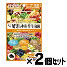 【メール便送料無料】生酵素と水素×酵母×麹菌　60球×2個セット　4945904018538