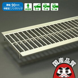 溝蓋 グレーチング U字溝 用 溝ふた 側溝 フタ ステンレス製 中間目 ノンスリップ 溝幅 90用 歩道用〜 T-14 OSU4-NS 15-9B 公共建築協会品質性能評価製品 日本製 奥岡製作所 オーケーグレーチング [お問い合わせ用番号 R491]