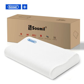 【15％OFFクーポン】Soomil 枕 低反発 首が痛くならない 枕 安眠枕【睡眠の専門家監修】睡眠 まくら 横向き寝 仰向け 枕 まくら 首・肩フィット 枕 二段階高さ ストレッチ 首枕 頭・肩を支える pillow 通気性 カバー洗濯可 プレゼント 父の日 ギフト