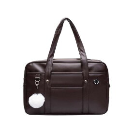 【6%OFFクーポン⇒2482円】スクールバッグ スクバ 制服バッグ シンプル肩掛け PUレザー イヤホン穴付き ショルダー ファッション 学生鞄 合皮 通学 高校生 中学生 おしゃれ 女子 男子 合皮 通学サブバッグ バッグ 学生鞄 スクバ 通学 人気 制服