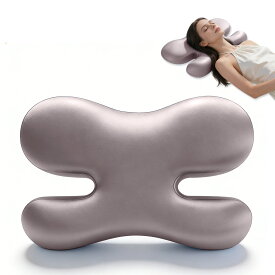 Soomil 美容枕 低反発 首枕 首が痛く横向寝用 枕 安眠枕 ネックピロー ～ しわ・ほうれい線対策/顔圧迫ゼロ/颈椎サポート 首や肩の負担にならない 通気性 カバー洗濯可 誕生日プレゼント 男性 女性 ギフト 母の日 父の日