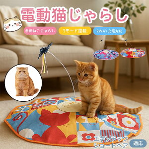 【10倍ポイント】エキゾチックショートヘア猫 エキゾ 電動 自動 猫じゃらし キャットトイ ひとり遊び USB充電式 3段階モード 羽根付き 知育おもちゃ 室内用 静音 ランダム回転 タイマー機能