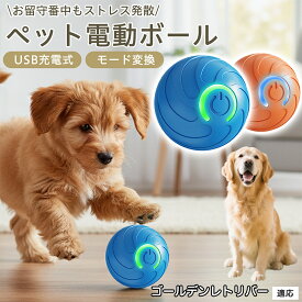 【5倍ポイント】 ゴールデンレトリバー犬 ゴールデン 犬 猫 用 電動 おもちゃ ボール 自動 回転 光る 不規則 動作 USB 充電 Type-C 静音 2モード 室内 遊び ペット 玩具