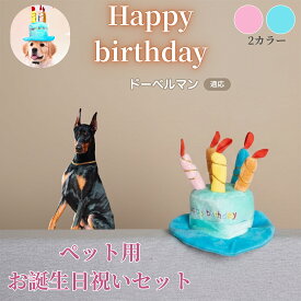 【5倍ポイント】 ドーベルマン犬種 ドーベル 誕生日 ペット 帽子 犬 猫 バースデーハット ケーキデザイン かぶりもの 仮装 パーティー コスプレ 可愛い インスタ映え 小型犬 中型犬 猫用 おしゃれ ペットグッズ