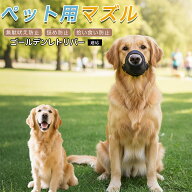 ゴールデンレトリバー犬 ゴールデン 犬 口輪 拾い食い防止 メッシュ マズルガード 噛み癖 対策 しつけ 道…