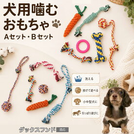 【5倍ポイント】 ダックスフンド犬種 ダックス 犬 おもちゃ 詰め合わせ 6点 セット コットンロープ 室内 歯磨き効果 食べかす除去 清潔 水洗い可能 頑丈 パピー 成犬 ドッグトイ お祝い プレゼント ギフト