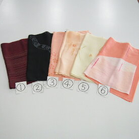 新品 帯揚げ 正絹 選べる6種類 色柄違い正絹 絽 帯揚げ レディース