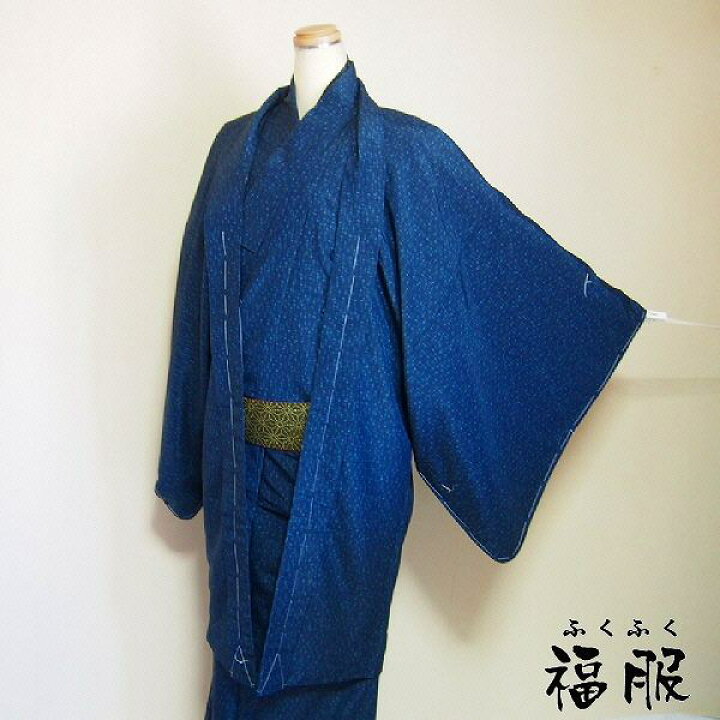 楽天市場】週末限定30％OFFクーポン/新品 羽織 男物 化繊 濃紺地に絣  