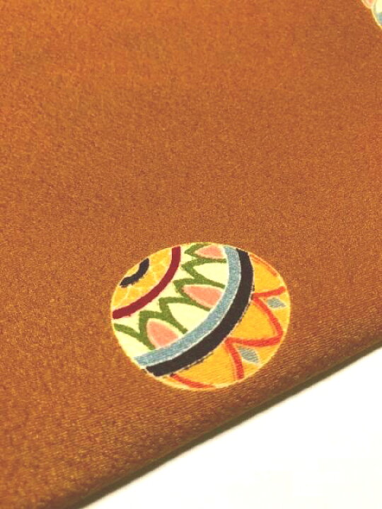 楽天市場】【中古】小紋 正絹 山吹茶地に玩具模様 裄69.5 Lサイズ  