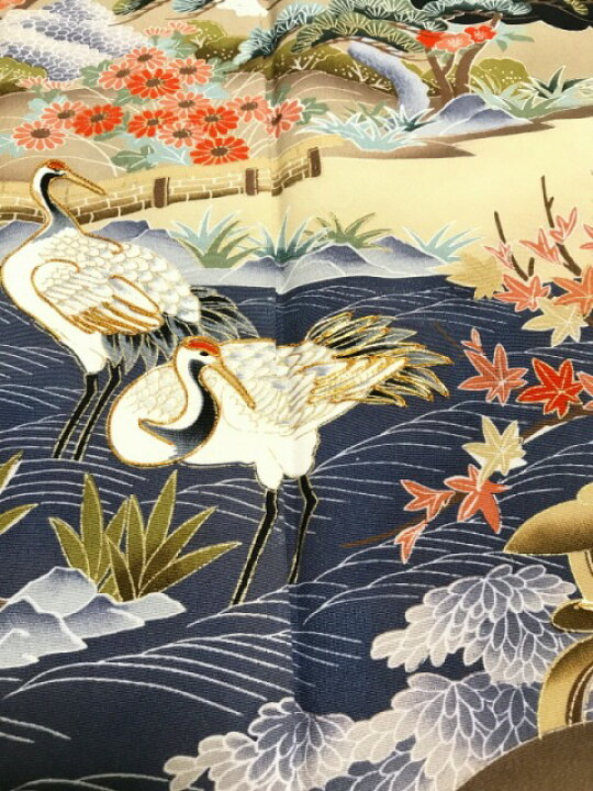 楽天市場】20％OFFクーポン発行中/【中古】留袖 正絹 黒地に御所解き  