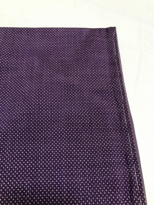 楽天市場】20％OFFクーポン発行中/【中古】紬 正絹 紫地に蚊絣文様 裄  